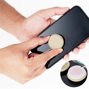 5for$10 Macaron Phone Screen Cleaner Eyeglass Brush Mobile Phone Pendant Tan